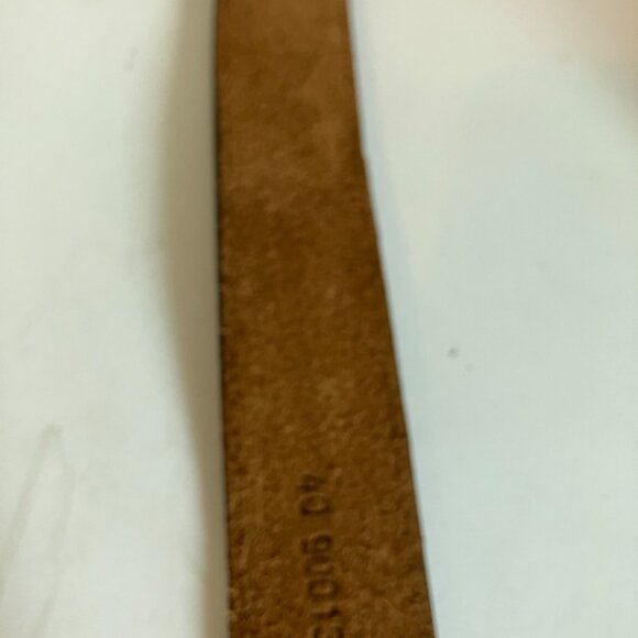 Duluth Belt Dark Brown Leather Brass Buckle Cowboy Stitched 90013 Size 40. - Picture 9 of 14